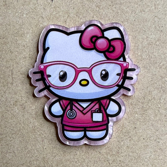 HK Pink Nurse w Glasses