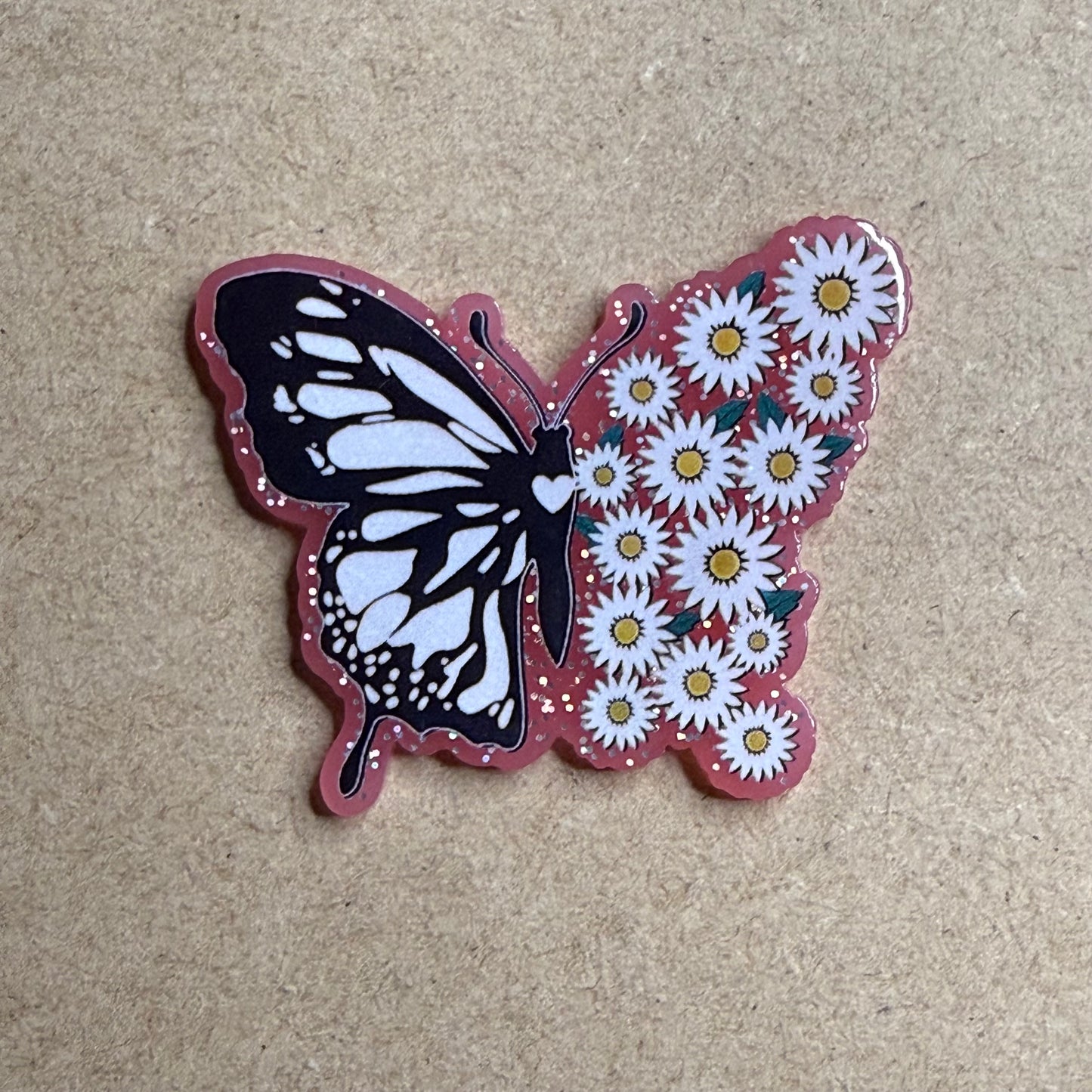 Pink Flower Butterfly