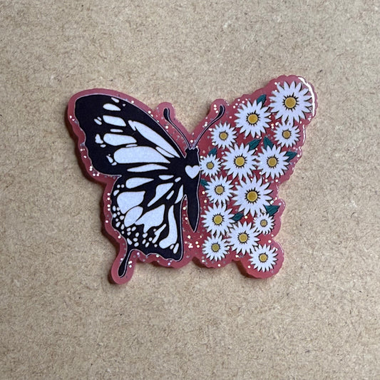 Pink Flower Butterfly
